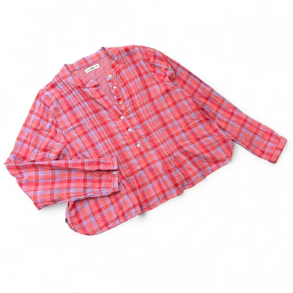 Natural-life Women's Red and Pink Blouse